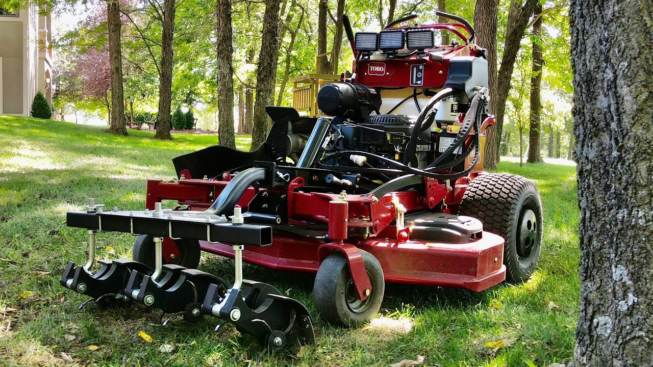 Toro Multi Force + JRCO Aerator Attachment In Action!