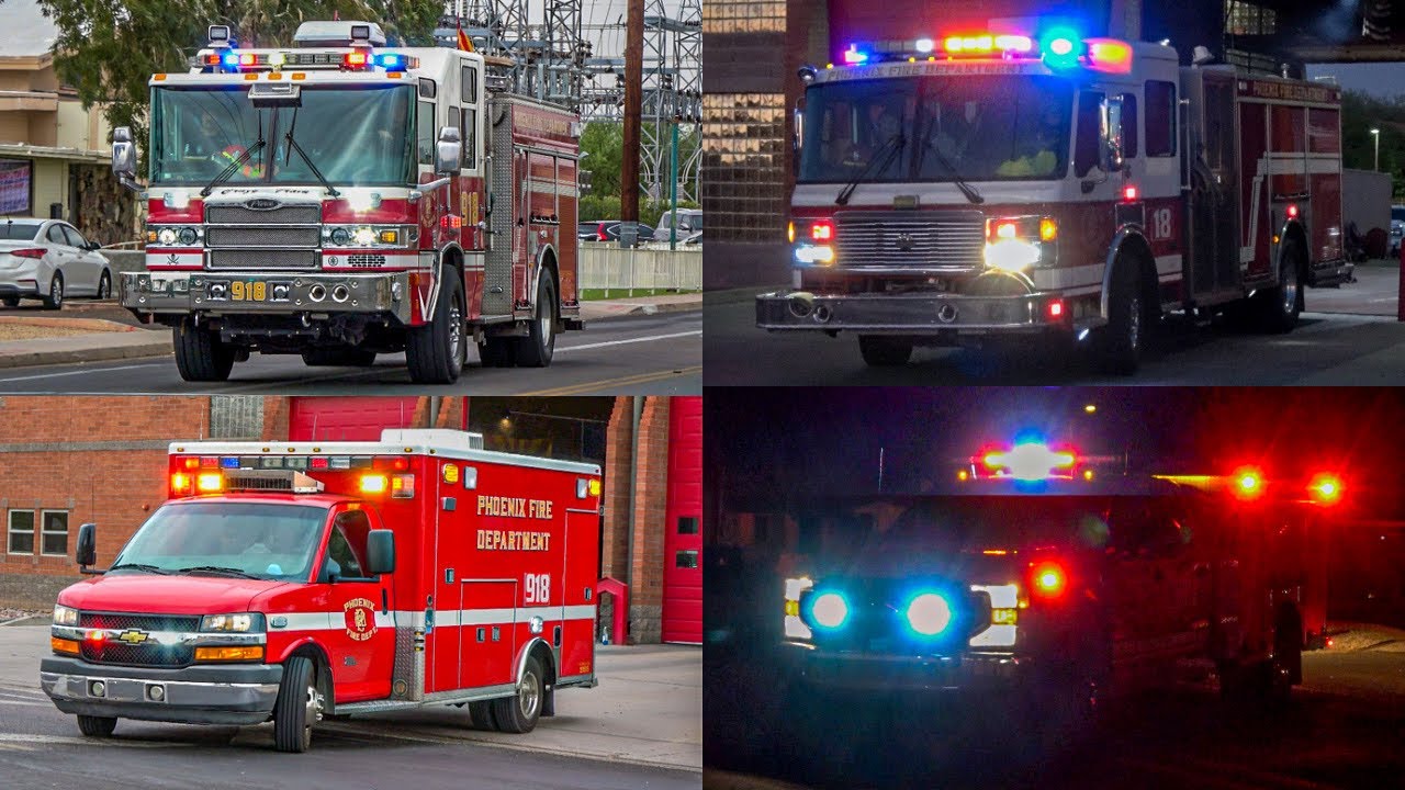 Phoenix Fire Station 18 Responding
