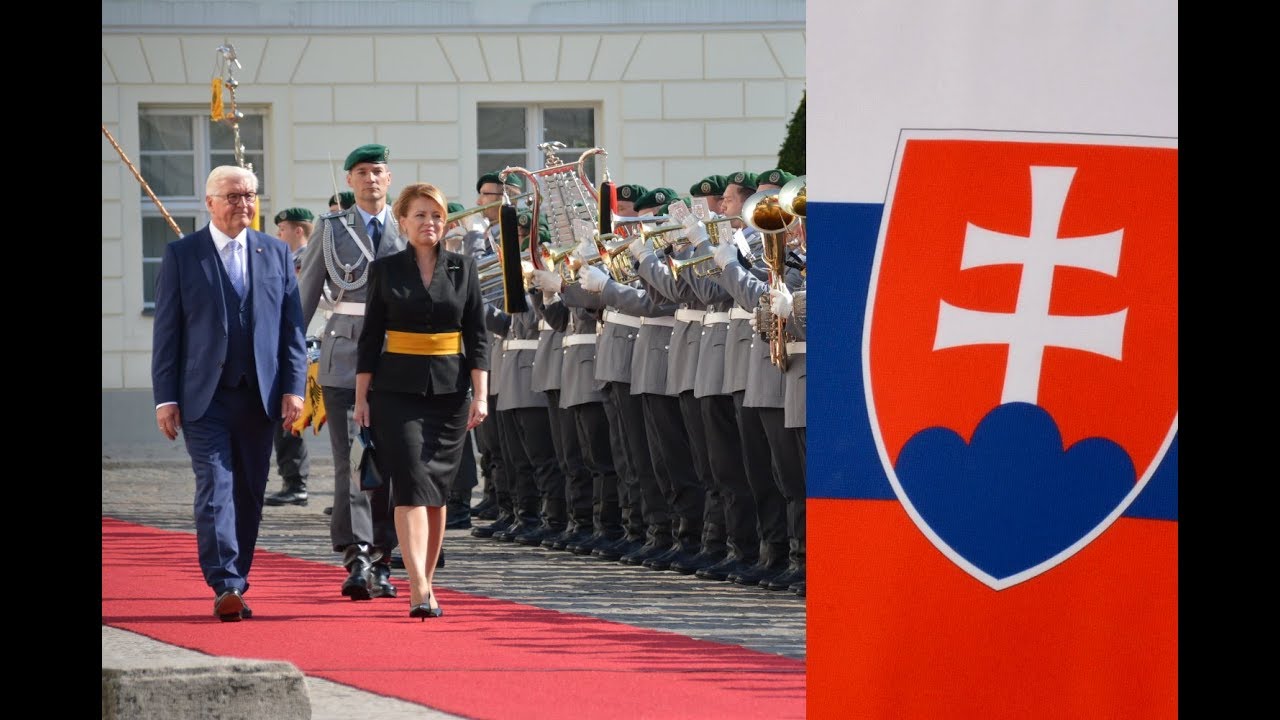 Ehrenbataillon - Slowakische Präsidentin Zuzana Čaputová - militärische Ehren