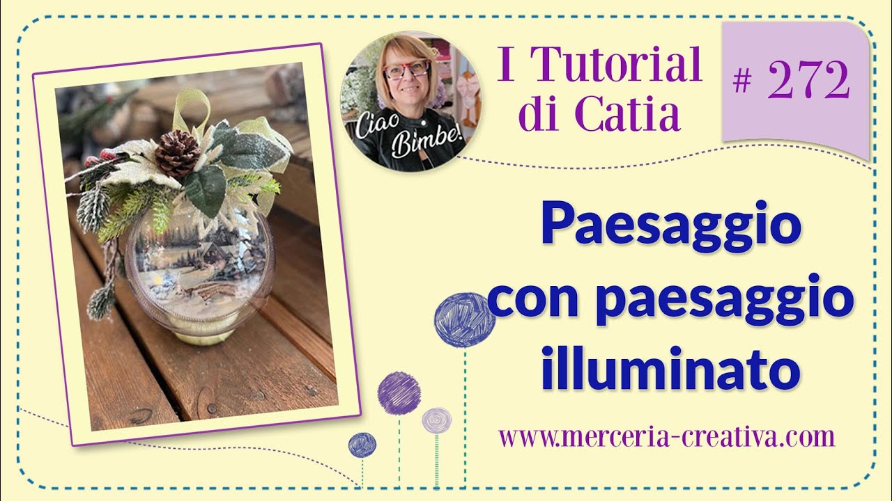 272# PALLA CON PAESAGGIO ILLUMINATO FAI DA TE TUTORIAL