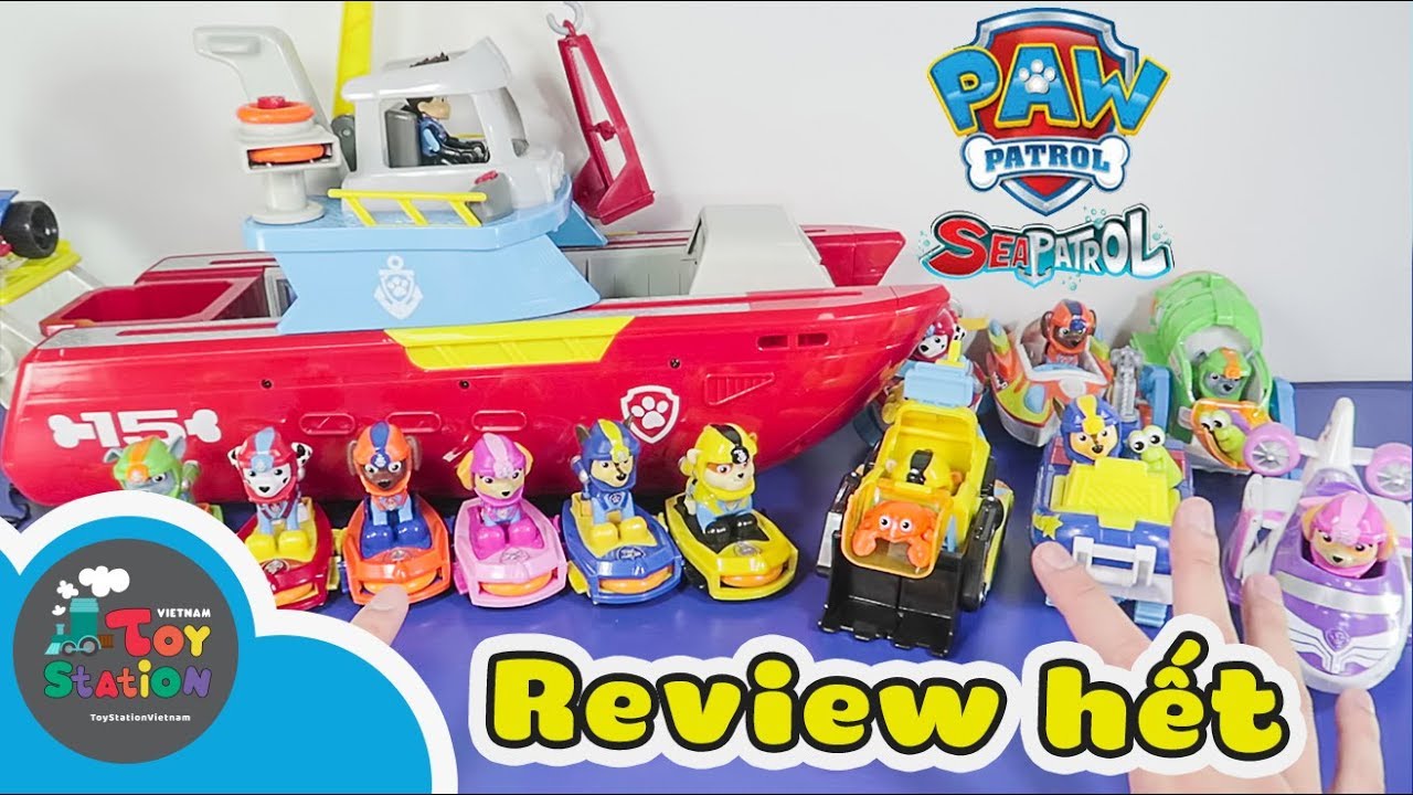 Thử th&aacute;ch review hết Sea Patrol series mới của Paw Patrol ToyStation 346
