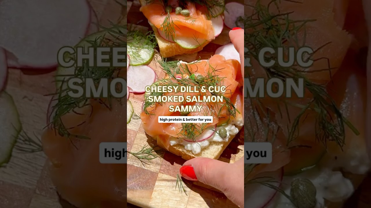 Better for you smoked salmon bagel! #easyrecipe #highprotein