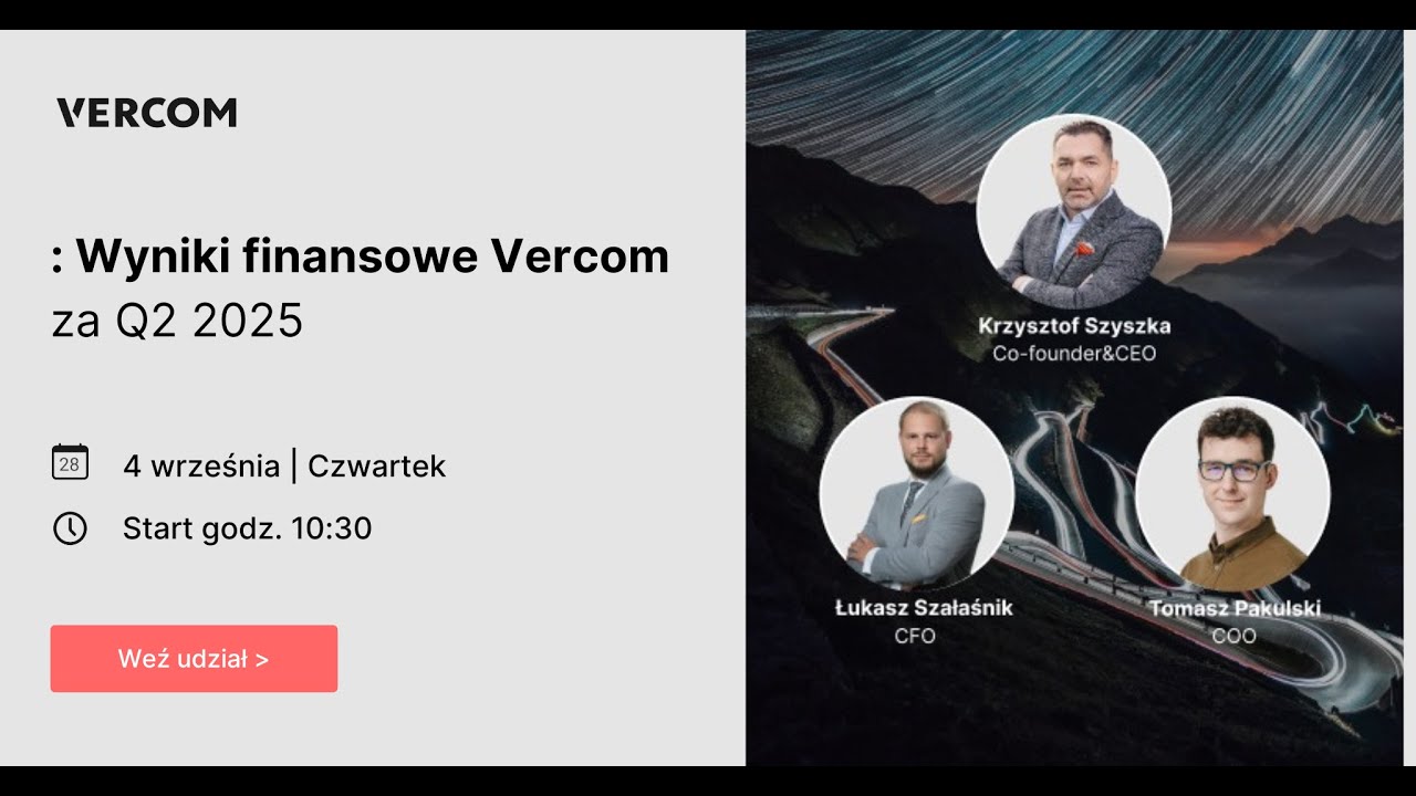 Wyniki finansowe Vercom za Q2 2025