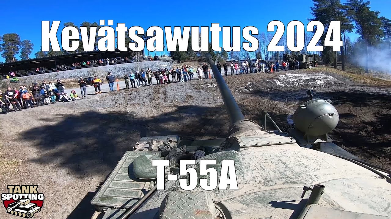 T-55A Main Battle Tank Turret Camera POV View - Panssarimuseo Kevätsawutus 2024 Show 2
