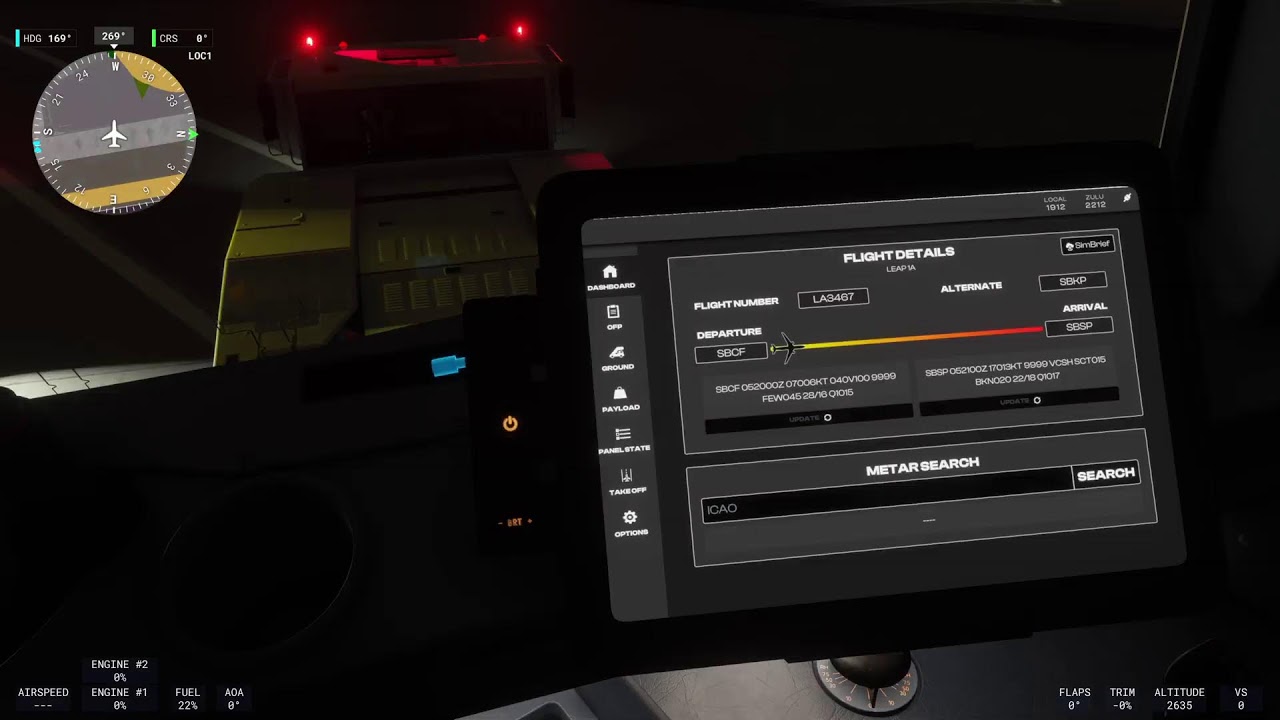 Flight Simulator PS5 voo de Belo Horizonte a São Paulo Congonhas