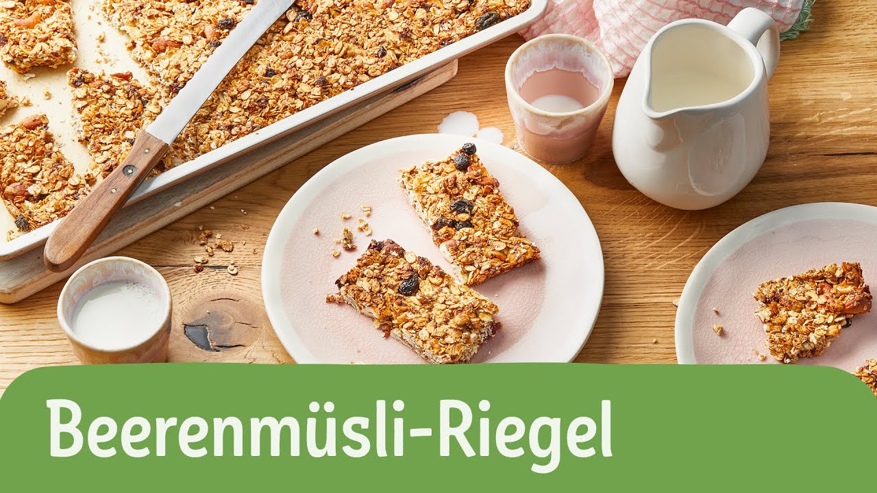 Beerenm&uuml;sli-Riegel | REWE Deine K&uuml;che