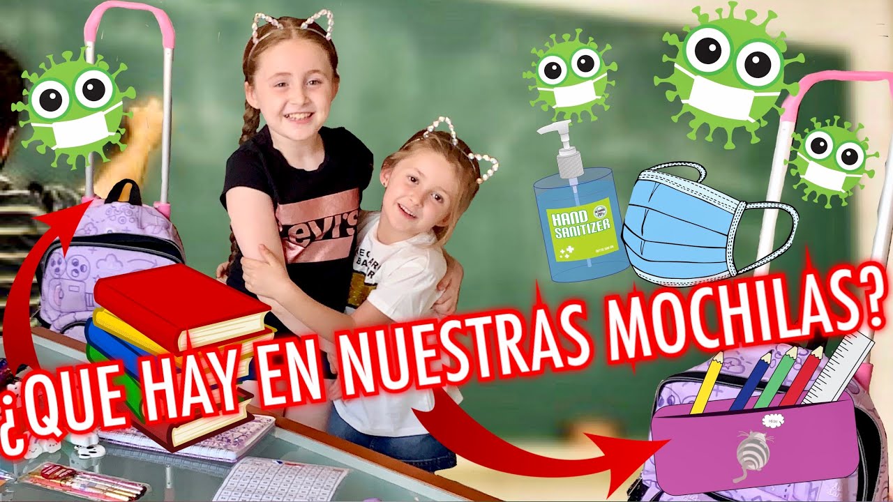 LO QUE LLEVAN LAS CHICAS EN SU MOCHILA | Familia Panda