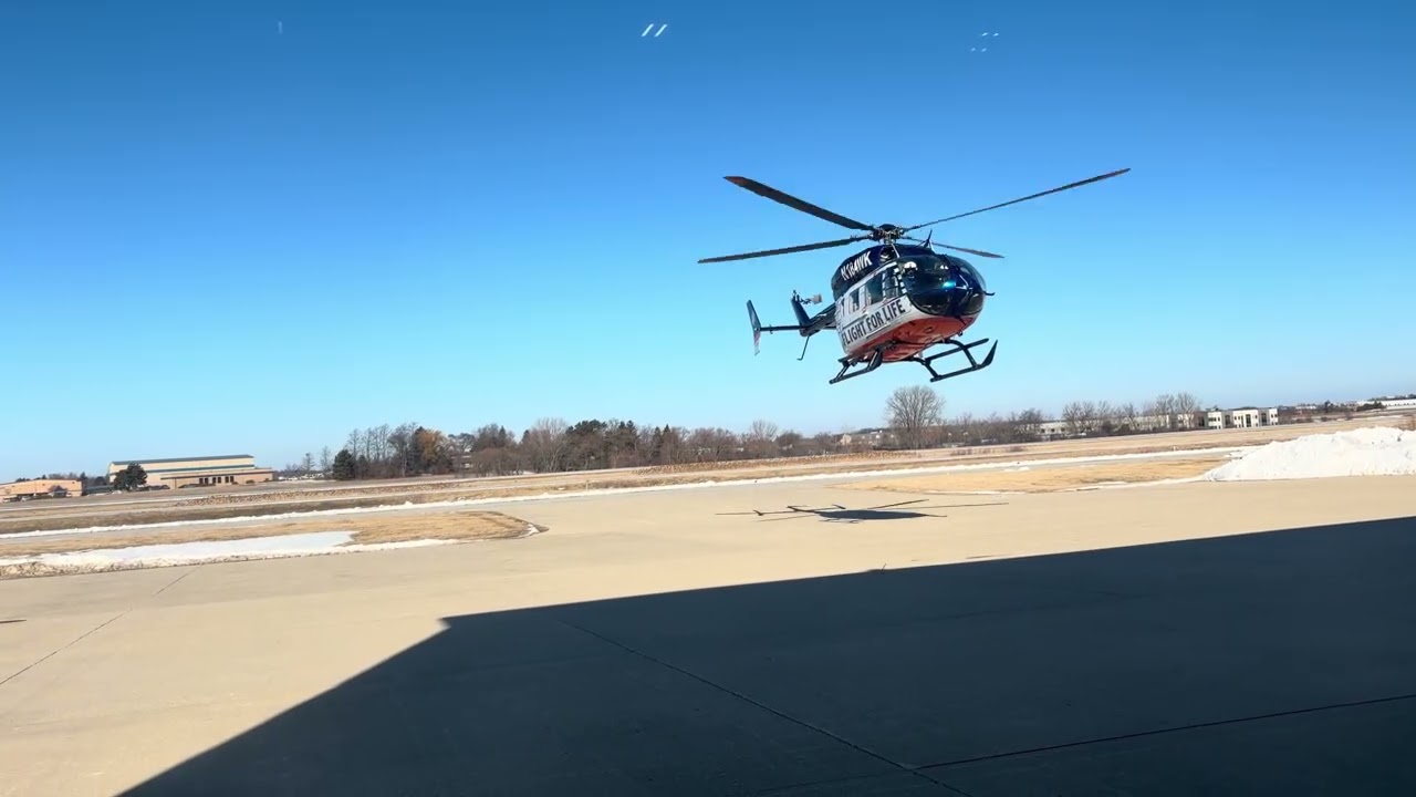 Seen my dad‘s helicopter land for work ￼