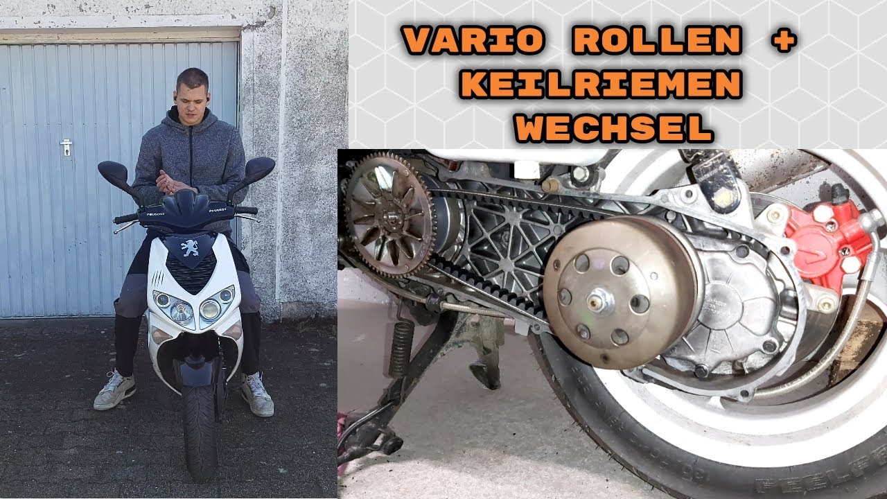 🔴 Keilriemen + Variomatikgewichte + Gleitschuhe wechseln am Roller      /PEUGOT Speedfight 2/