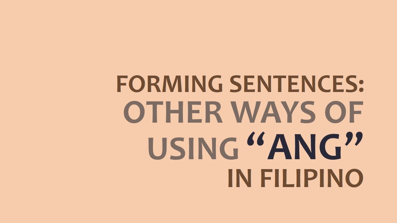 LEARN FILIPINO | Other ways of Forming Sentences with 