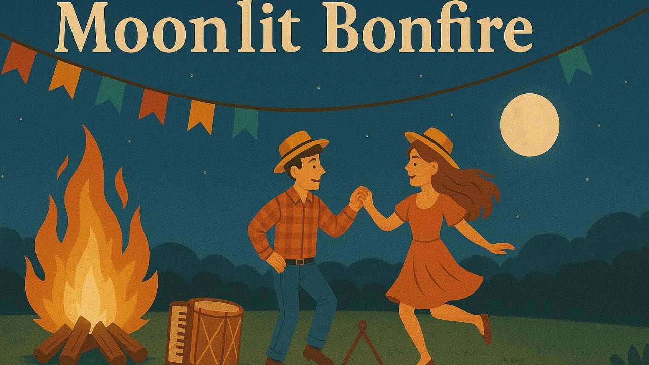 Moonlit Bonfire