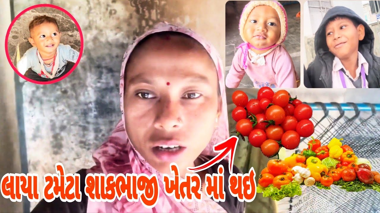 Aaje Khetar Maa Thai Laya Shakbaji // Chuhan Family Vlogs 🥰 Thakor Family Village Gujarati 😍 VLOGS 