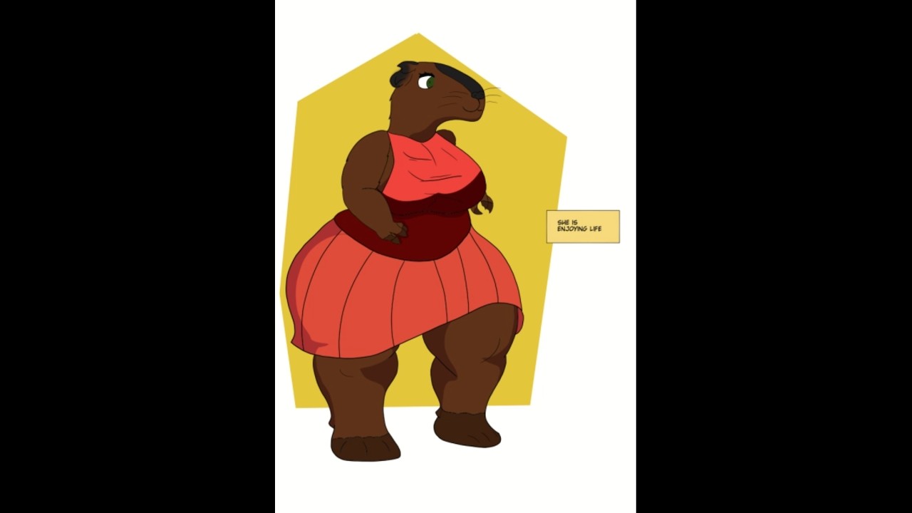 Capybara girl #art #drawing #speedpaint #animal #capybara