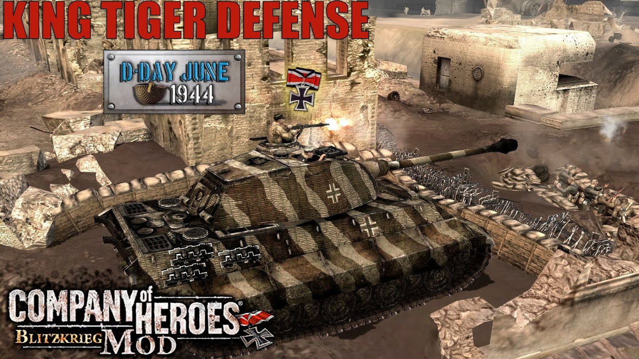 KING TIGER DEFENSE | Company Of Heroes Blitzkrieg Mod