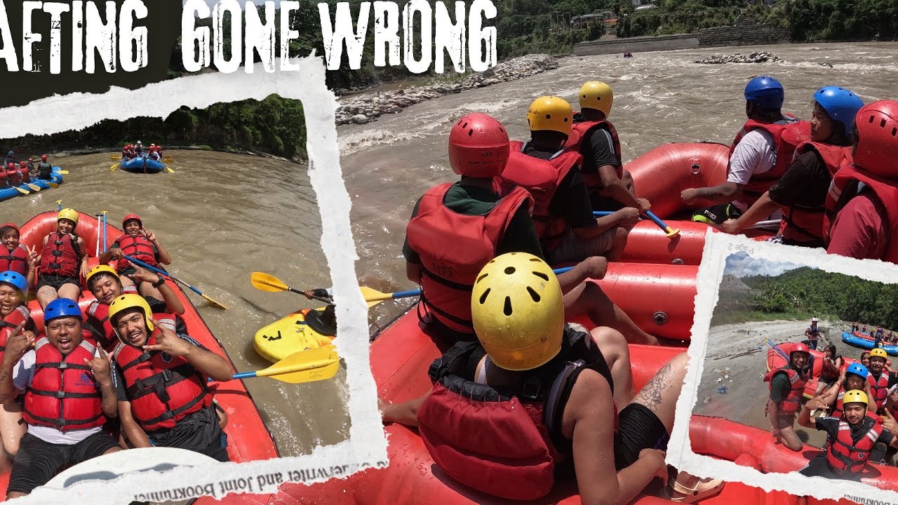 Rafting gone wrong // rafting in bhotekoshi