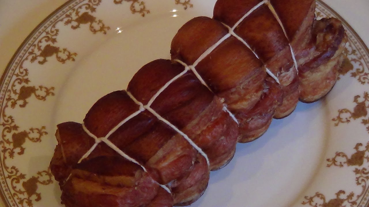 Правильная обвязка сала, мяса, рыбы перед копчением.