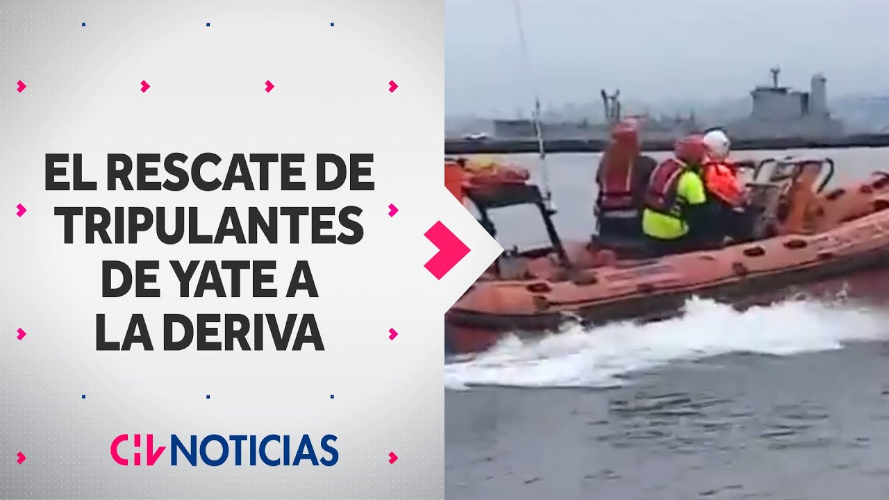 Así fue el rescate de cinco tripulantes de yate que quedó a la deriva en la costa de Valparaíso