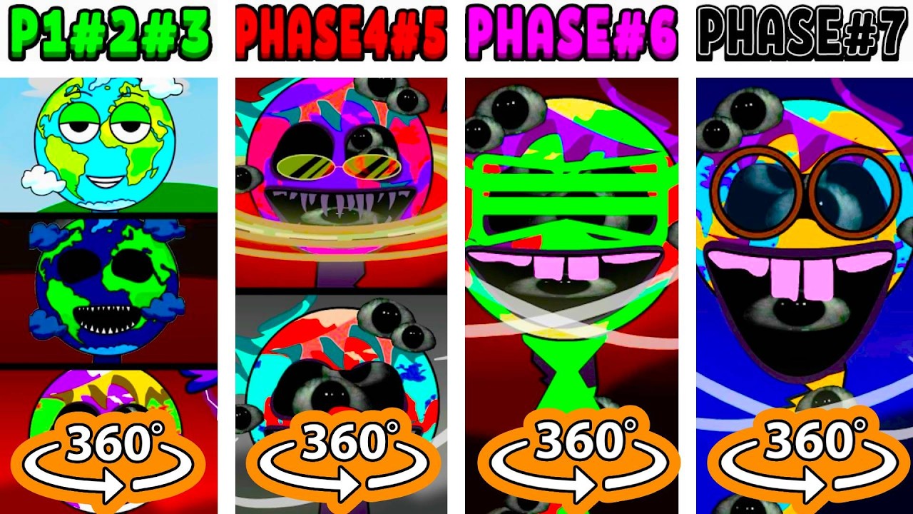 All Phases in New  Incredibox Sprunki Oc of The Earth: From Phase 1 to Phase 7 360 VR!