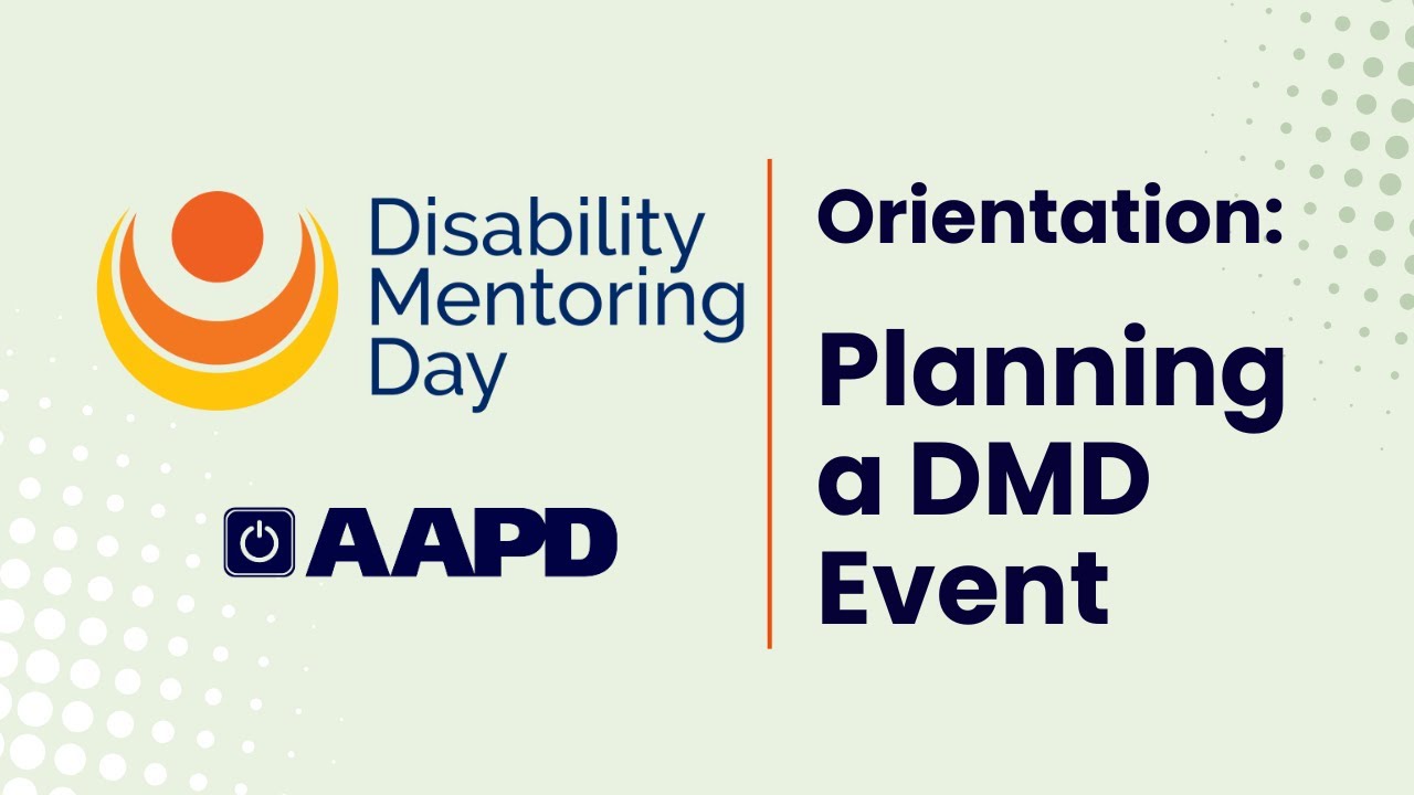 Disability Mentoring Day: Orientation for Event Planners