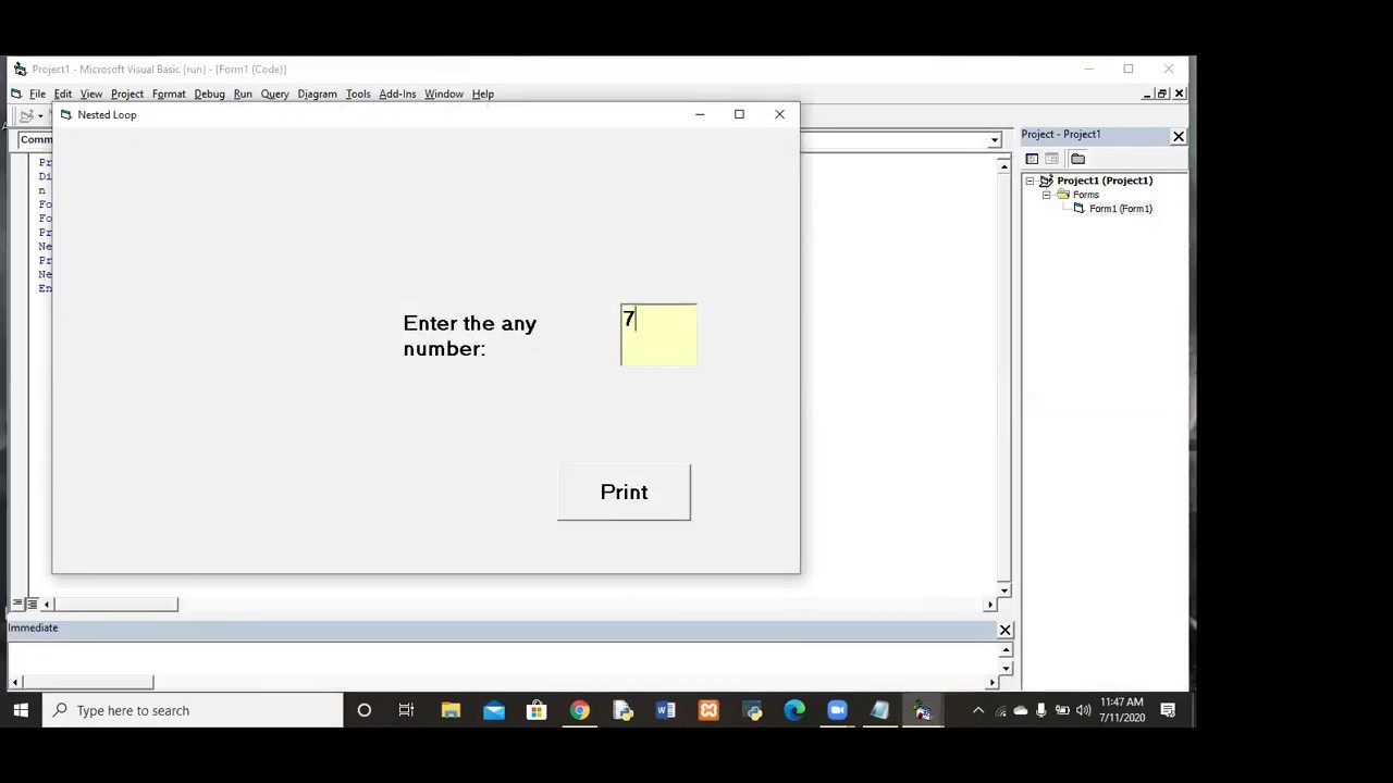 NESTED LOOPS IN VB