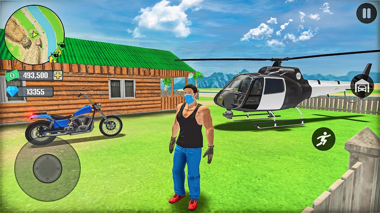 Police Helicopter and Bike Driving in Open World Game - Android Gameplay #2
