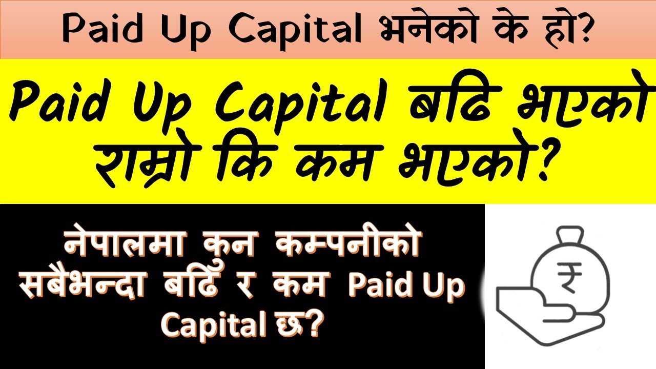 What is Paid Up Capital? high paid up vs low paid up | Nepali Share Market News | Ram hari Nepal