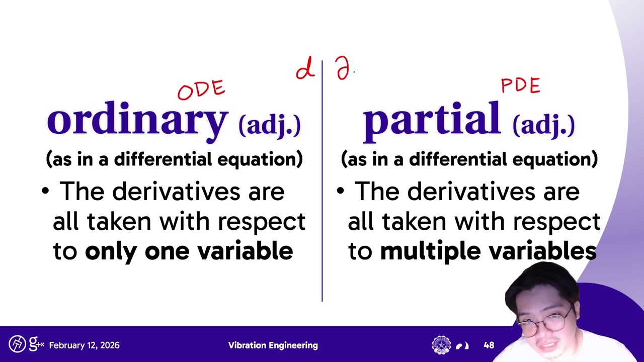 VIBEENG Topic 1.7 Recap on differential equations