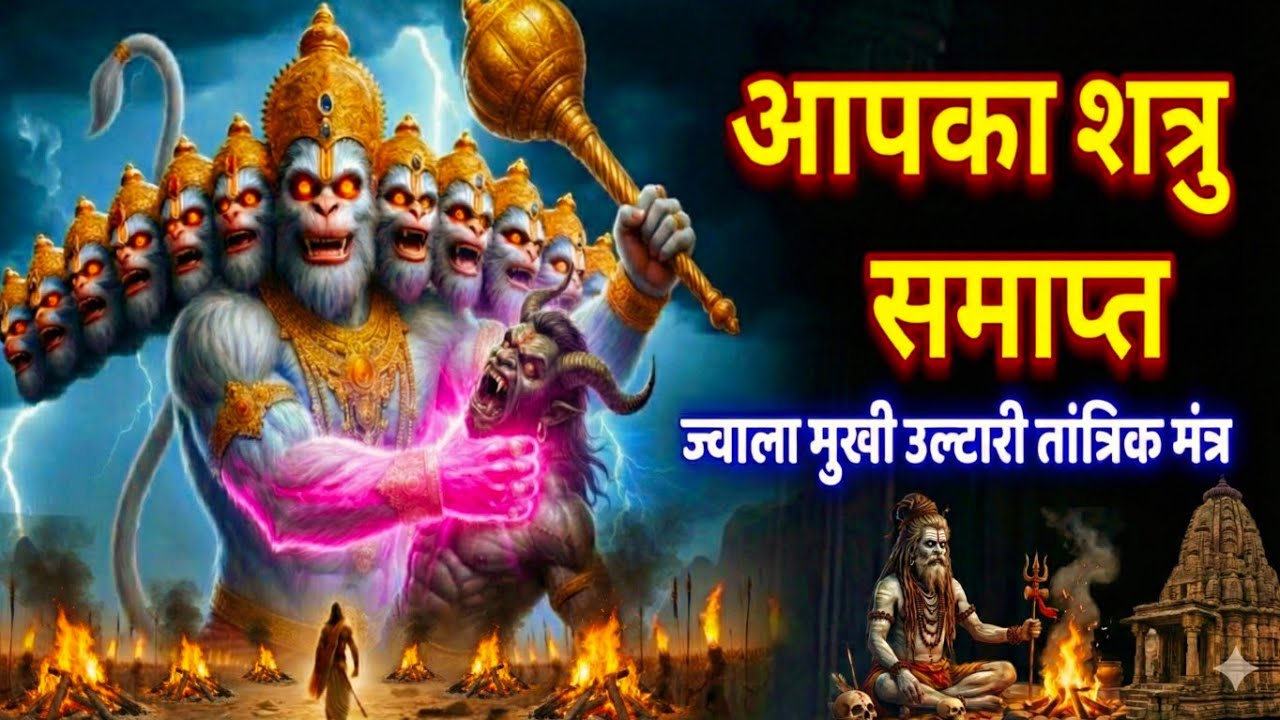 “11 मुखी हनुमान ज्वालामुखी उल्टारी तांत्रिक मंत्र: शत्रु मारण, तंत्र मंत्र नाश मंत्र hanuman mantra”