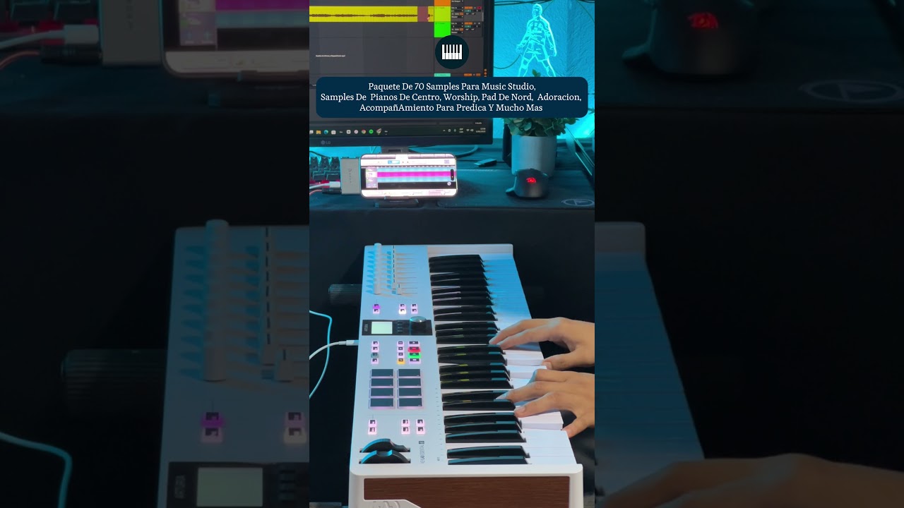 Paquete De 70 Samples Para Music Studio,Samples De  Pianos De Centro, Worship, Pad De Nord Y MAS