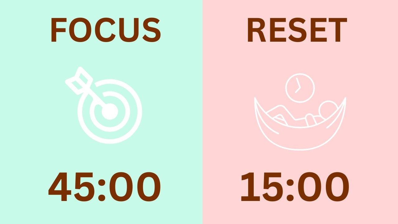 45/15 Pomodoro Timer 🎵 Focus & Reset Cycle | Study With Me