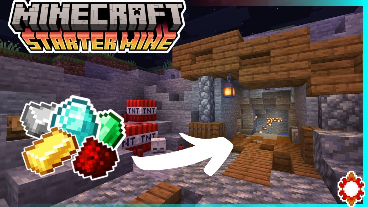 MINECRAFT MINE TUTORIAL! ⛏️⛏️⛏️ | Minecraft Starter Mine Build Tutorial