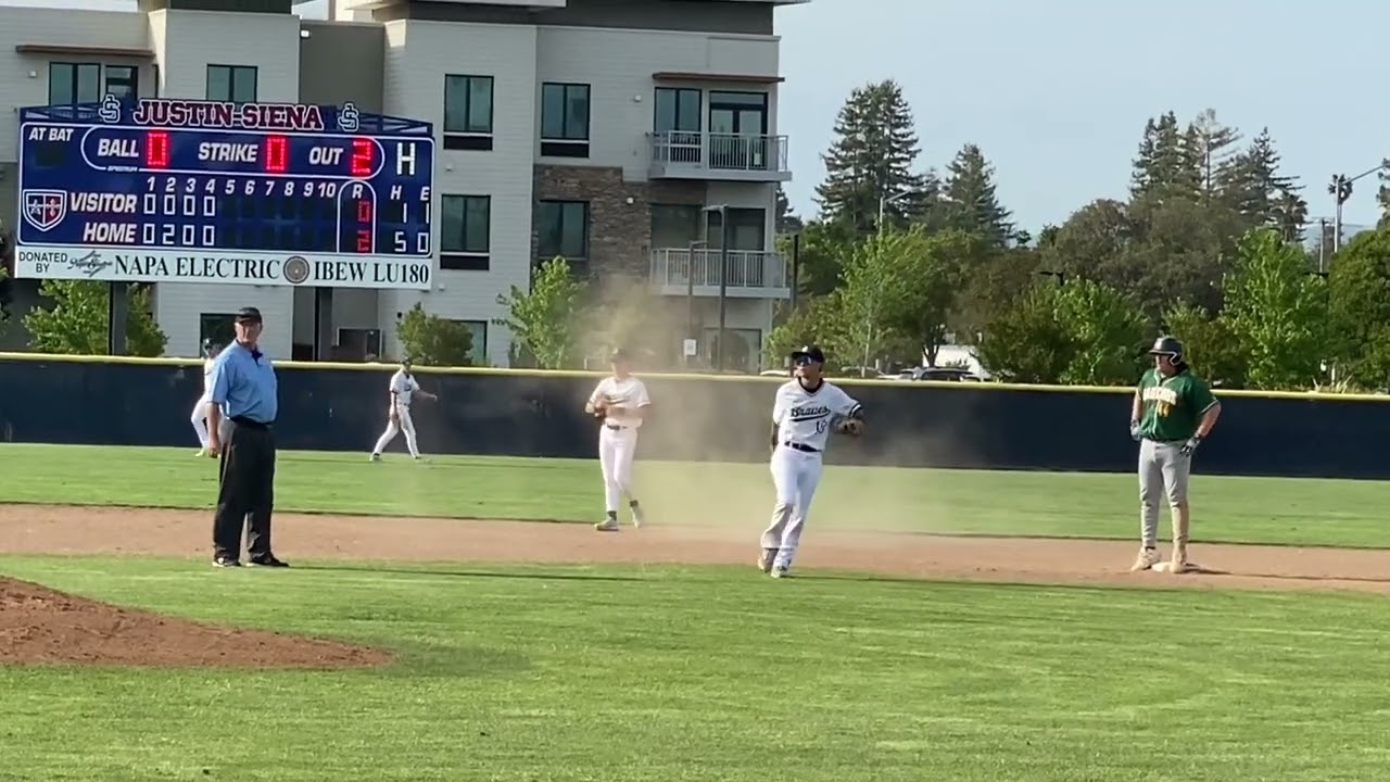 Video: Casa Grande's Franco Bernardini gets the only hit off Justin-Siena's Griffin Messenger and