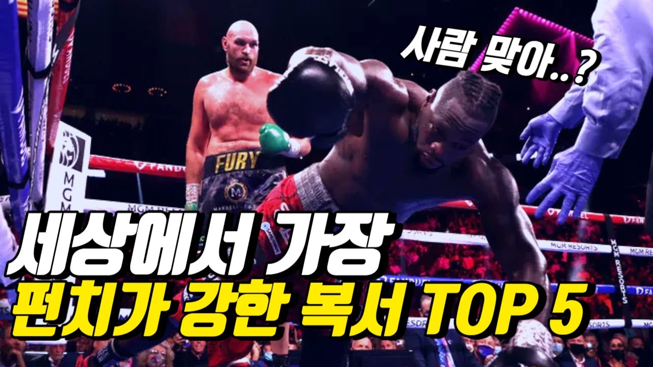 주먹이야? 철퇴야 !!? 지구 역사상 가장 펀치가 강한 복서 TOP 5 ㄷㄷ