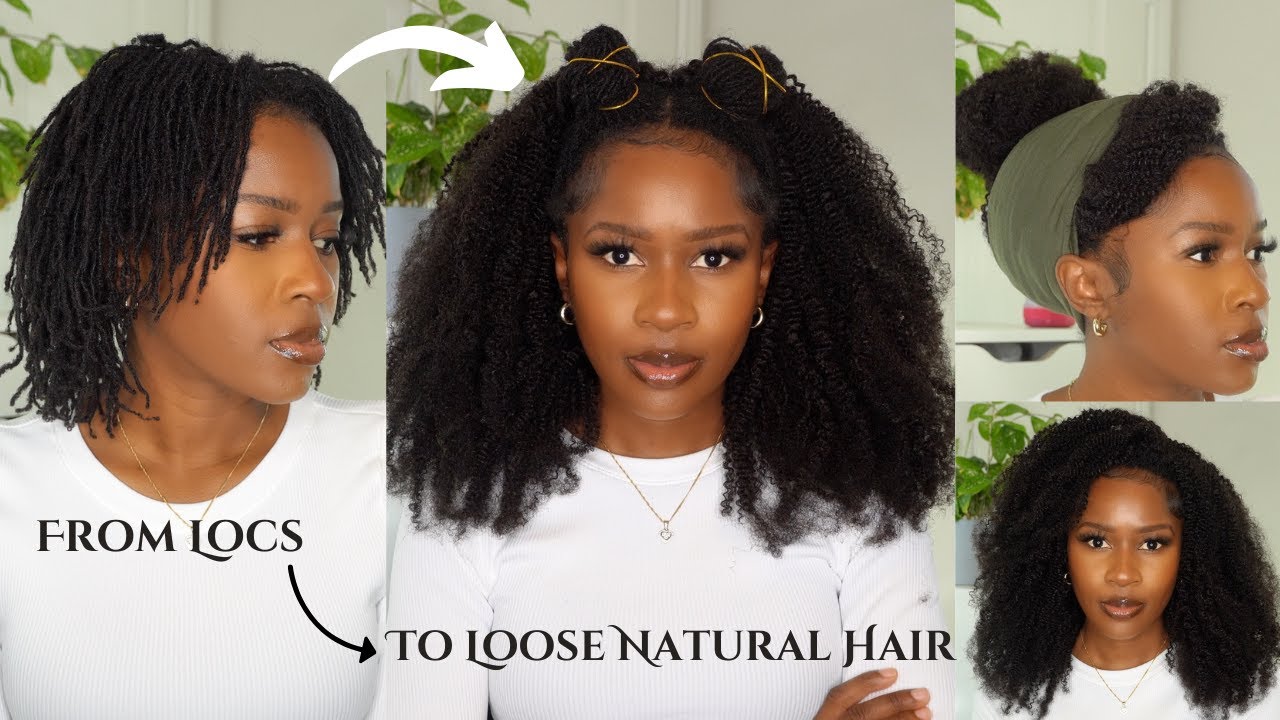 From Loc's To Full Loose Natural Hair in Under 10 Minutes!!! 3-IN-ONE Wig!! @HerGivenHair