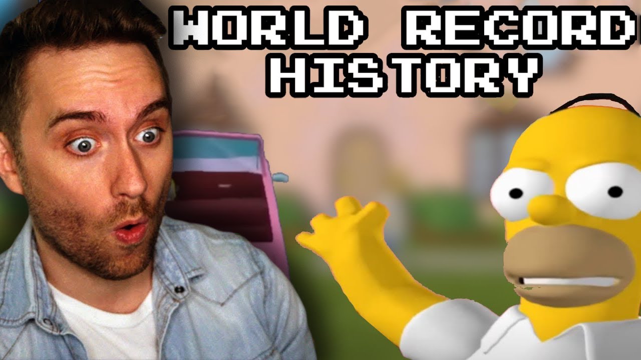 Atrioc Reacts To The History of The Simpsons Hit & Run World Records
