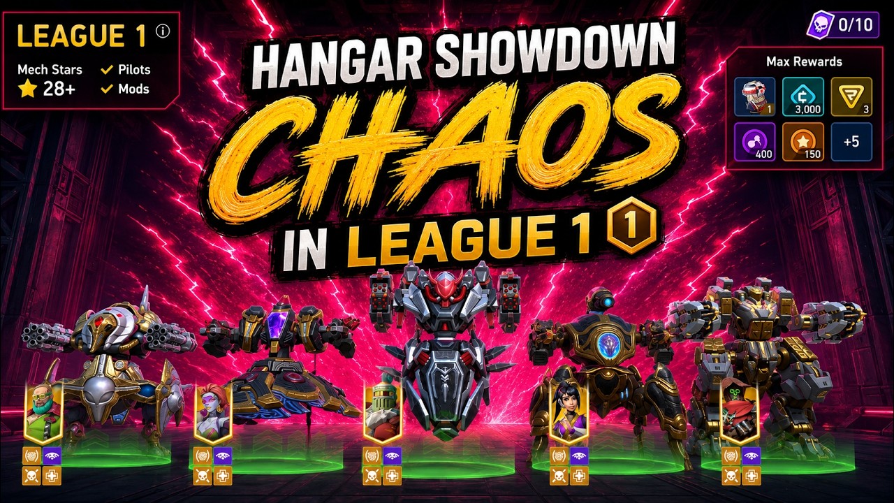 💀 DEATHWALKER + STORM RACK 16s DOMINATED LEAGUE 1! 😱 HANGAR SHOWDOWN CHAOS! 🔥| Mech Arena