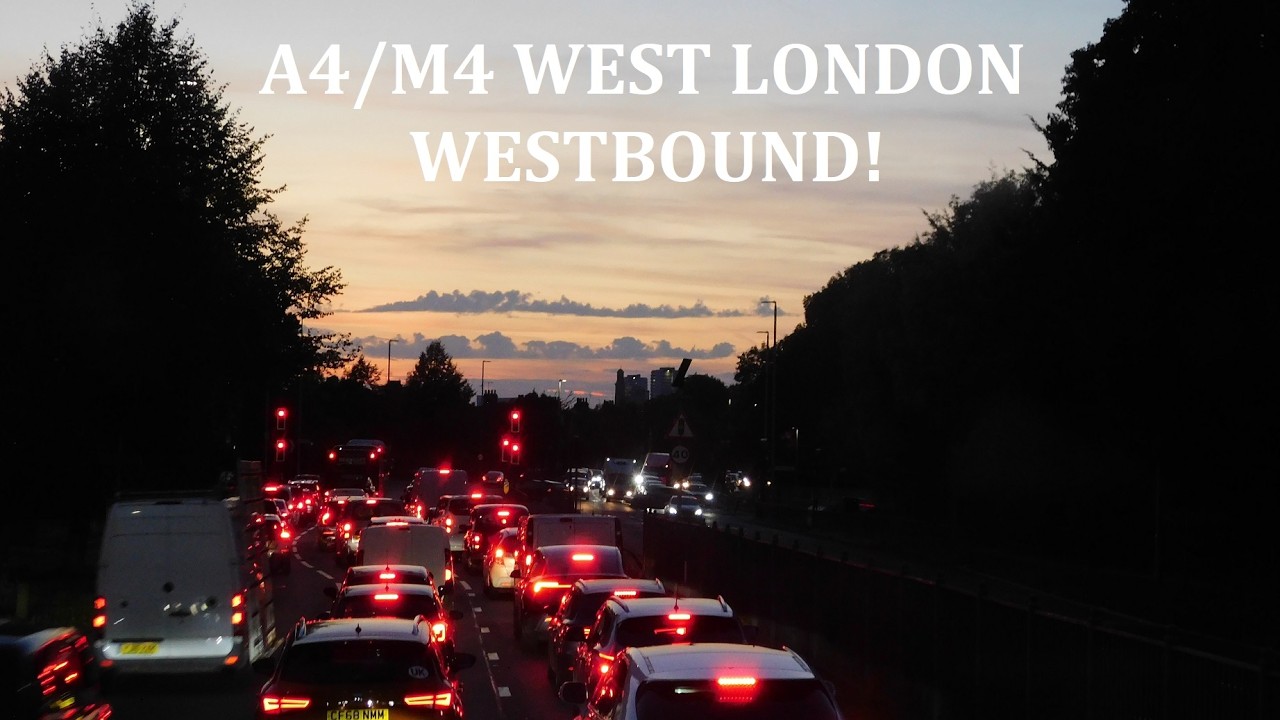 A4/M4 West London! *RELAXING WESTBOUND JOURNEY AFTER DARK!*