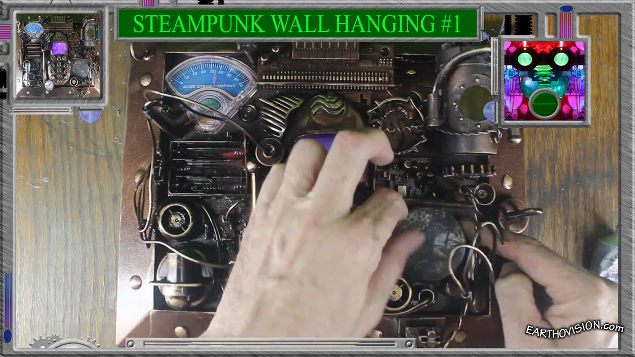How to make a Steampunk Wall Hanging (from junk/trash)(in 2D)(Do It Yourself Arts & Crafts)