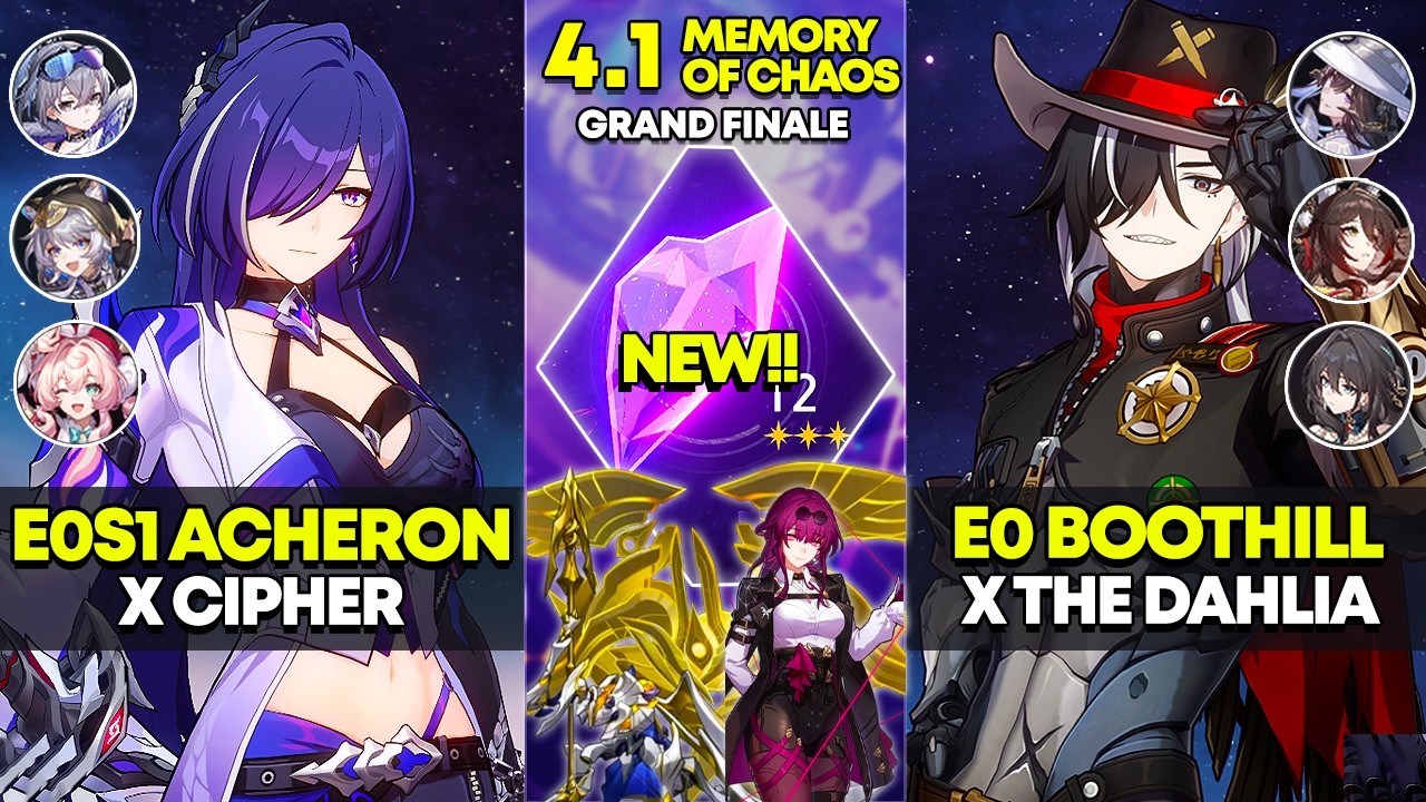 E0S1 Acheron x Cipher & E0 Boothill x The Dahlia | Memory of Chaos 12 | Honkai Star Rail 4.1