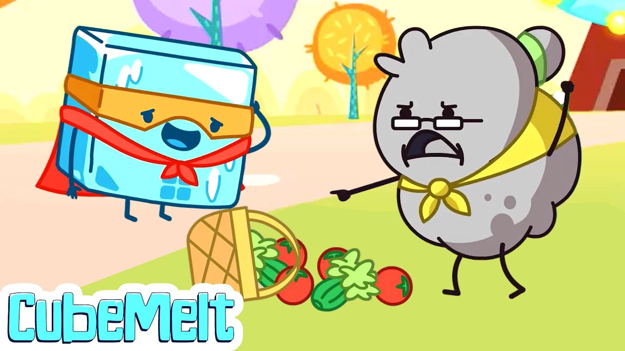 The Coolest Hero 🧊😎 | The Misadventures of CubeMelt | Funny Cartoons for Kids