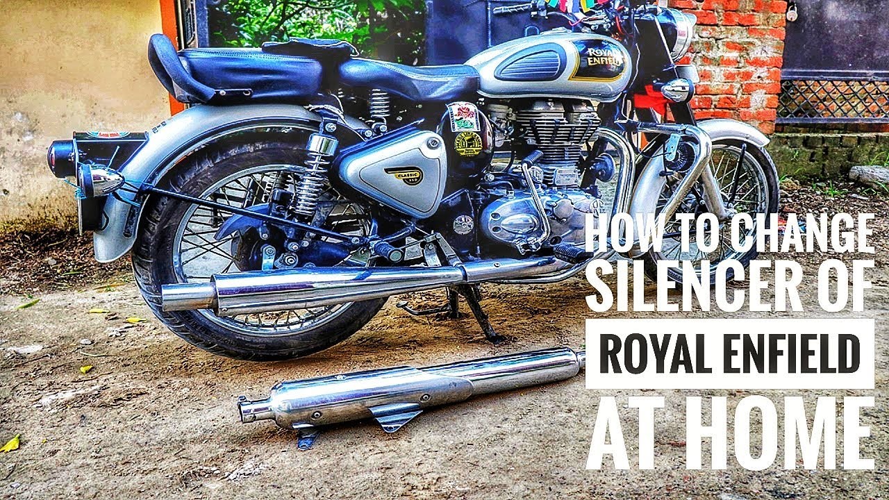 Changing Silencer of Royal Enfield At Home | Just By Using Bike's Tool Kit | Royal Enfield DIY