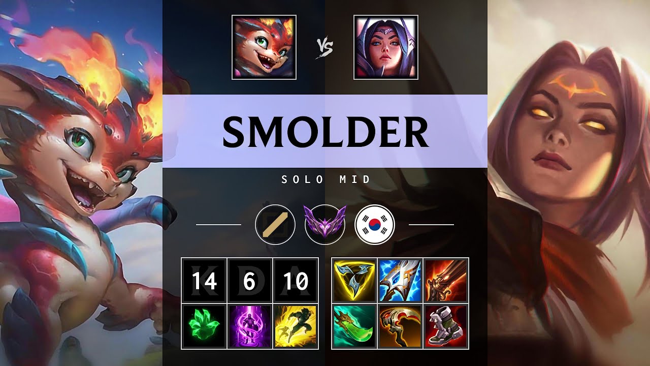 Smolder Mid vs Irelia: Rampage - KR Master Patch 14.20