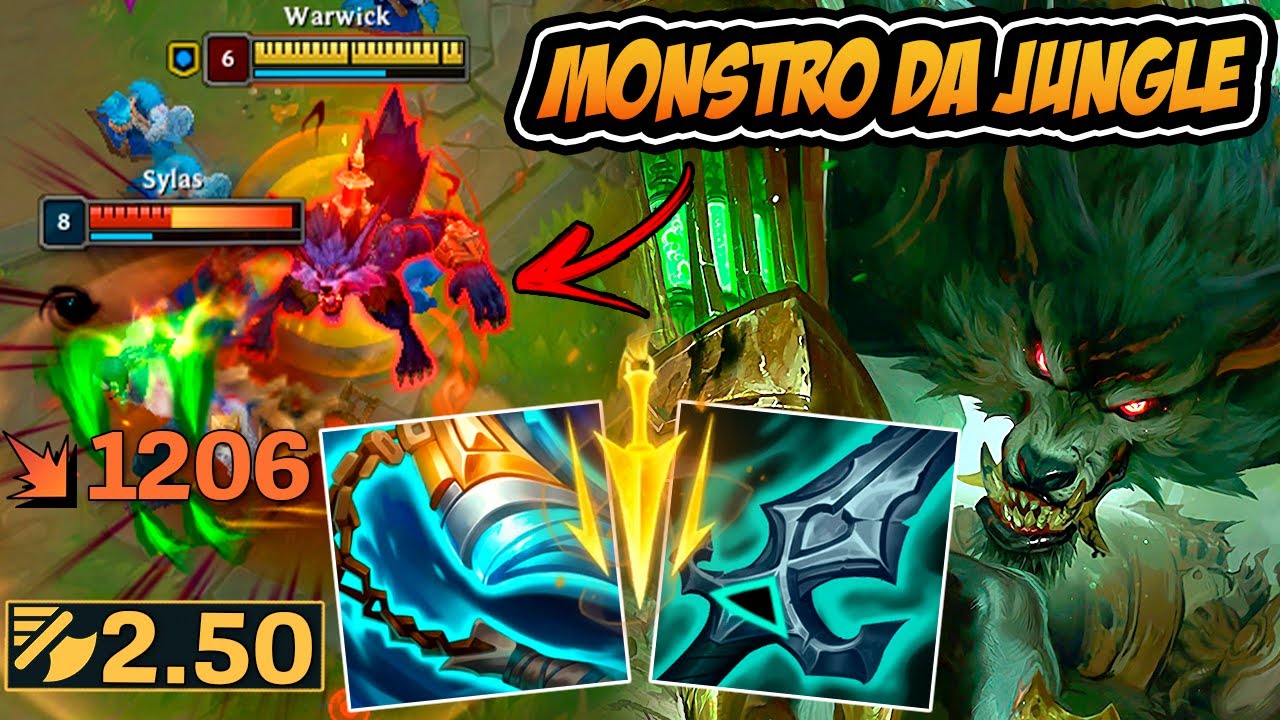 WARWICK COM O REWORK DO RITMO FATAL É UM MONSTRO DA JUNGLE - LEAGUE OF LEGENDS