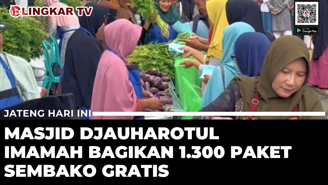 GEBYAR RAMADAN MASJID DJAUHAROTUL IMAMAH PATI, 1.300 PAKET SEMBAKO DIBAGIKAN
