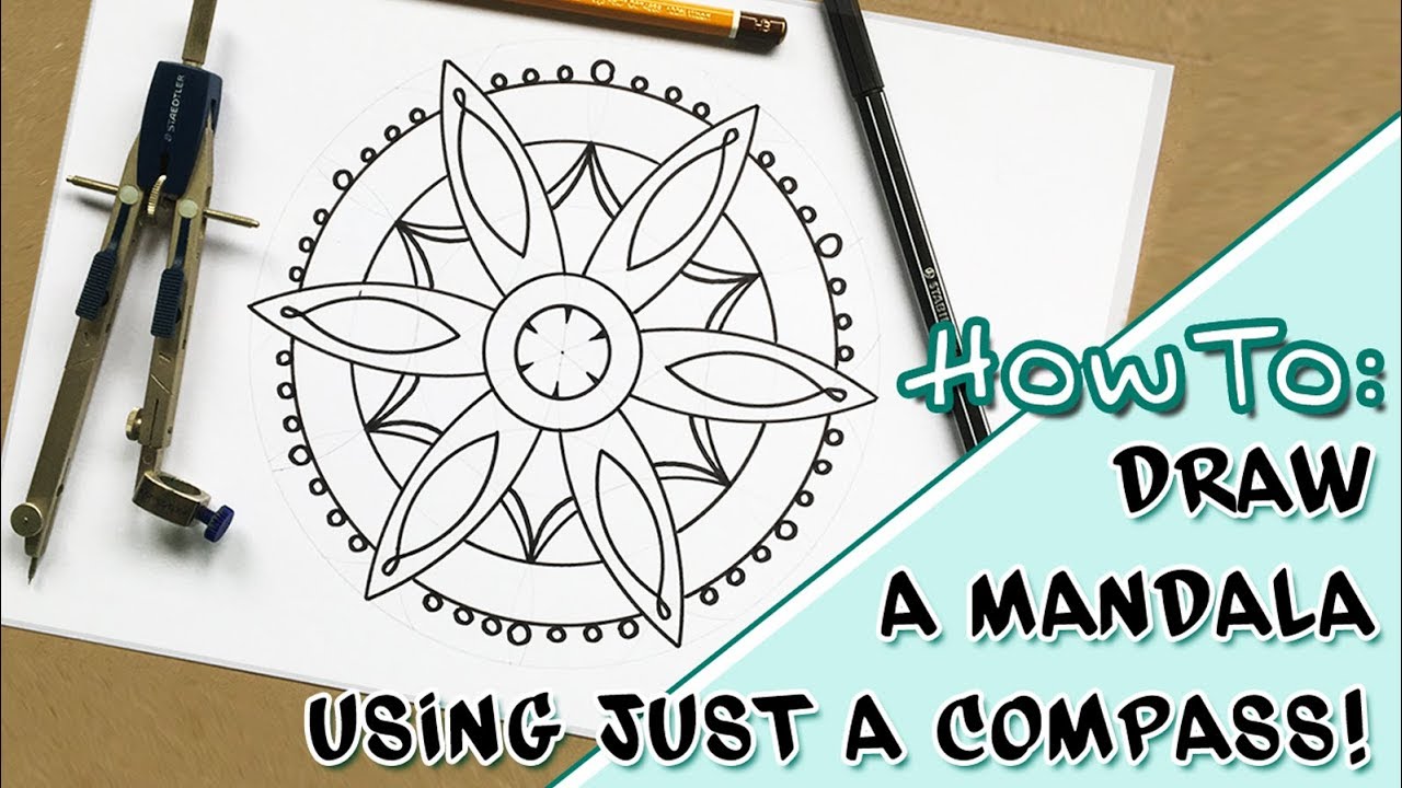 HOW TO: Draw a MANDALA using JUST a COMPASS!