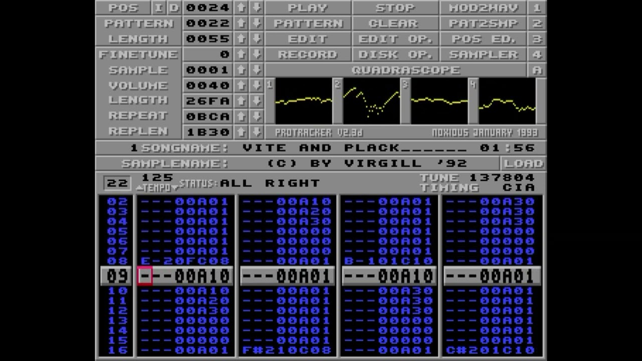 Virgill - Vite and Plack (Amiga Protracker, 1992, remastered by Jazzcat)