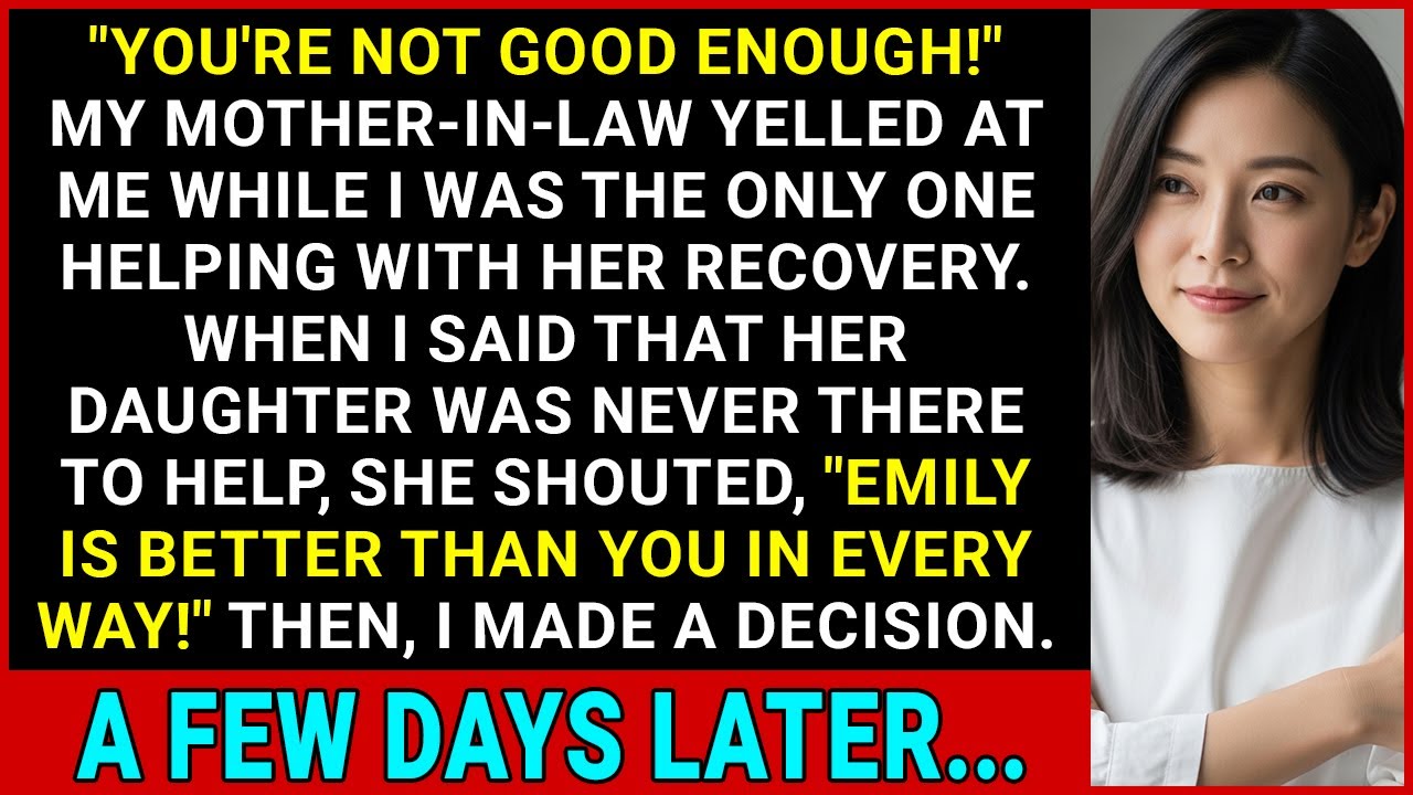I Did Everything For My MIL, But She Only Praised My SIL. Until I Made Her See My Value...