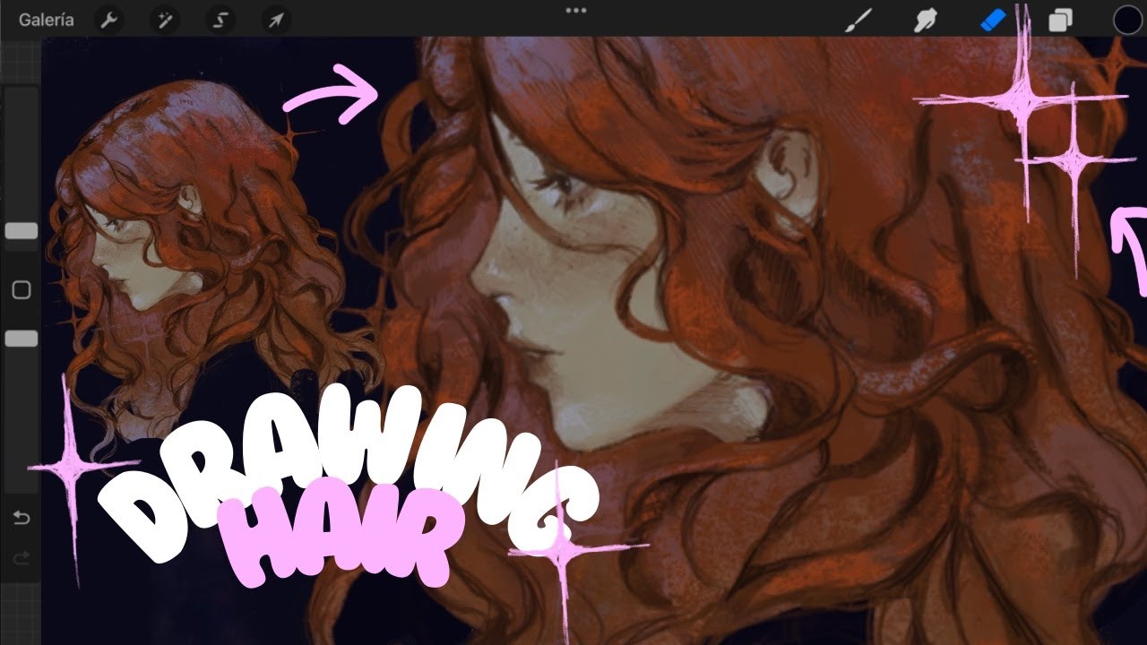 Como dibujo cabello | Draw with me | w/ EBAC