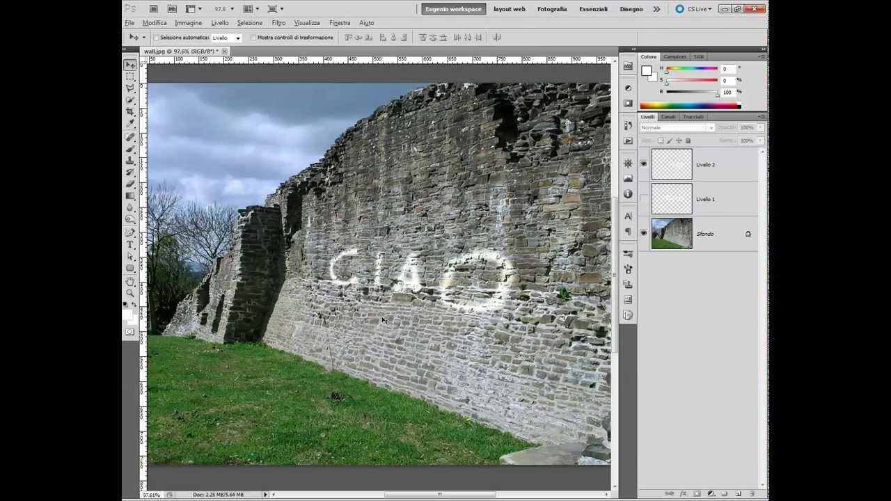 Photoshop: facciamo un murales con il fuoco prospettico