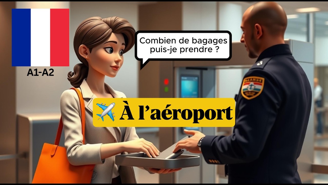 ✈️ At the Airport - French Travel Course for Beginners 🎧 Listening Practice 👉 À l’aéroport :EP.3